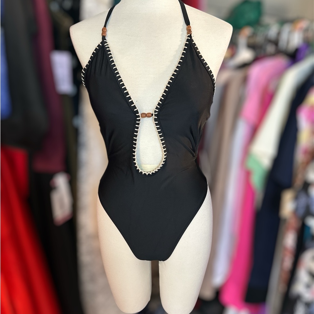 Shade & Shore Black One Piece Swimsuit